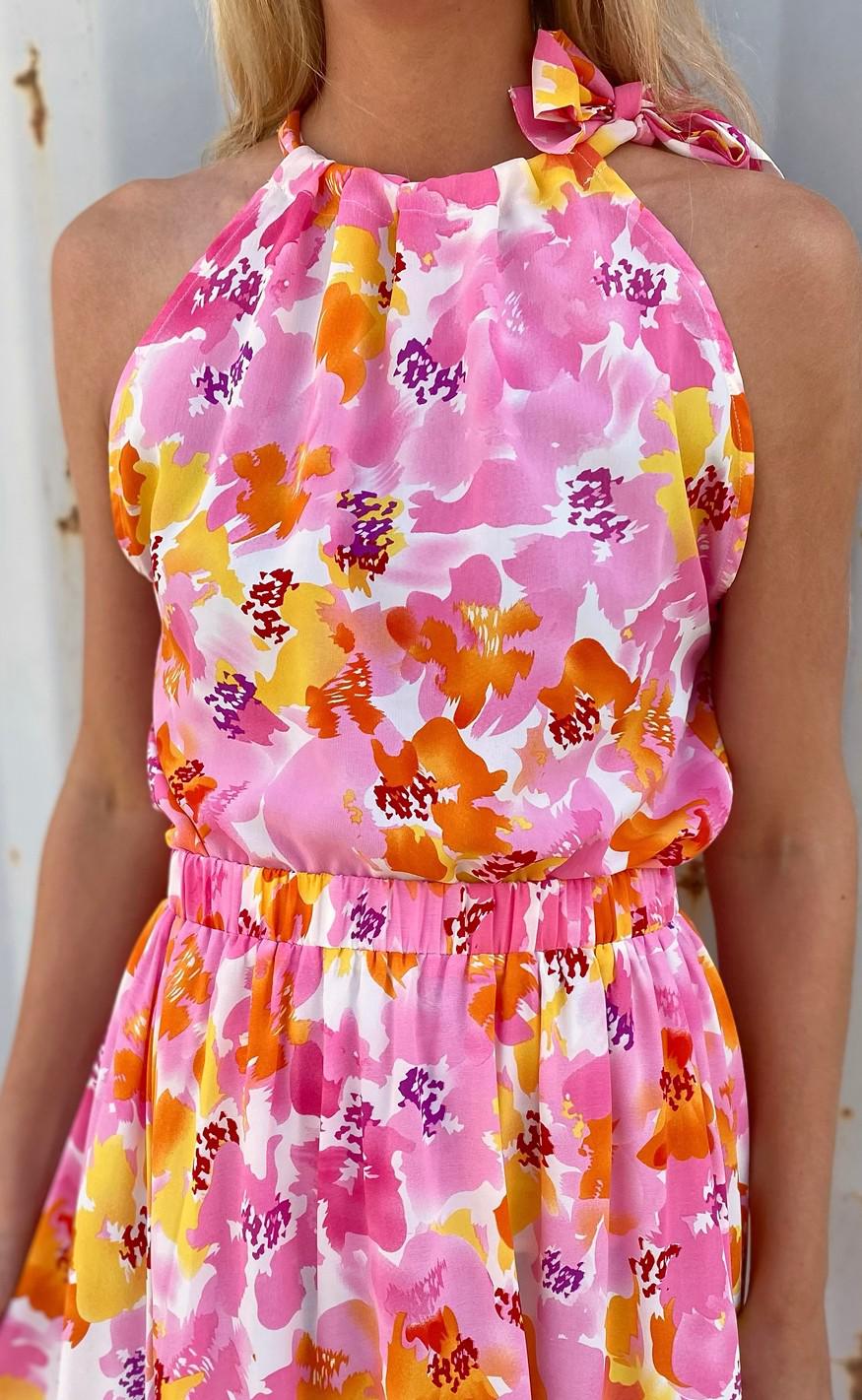 INA Copenhagen Top - Karo - Tropical Flowers