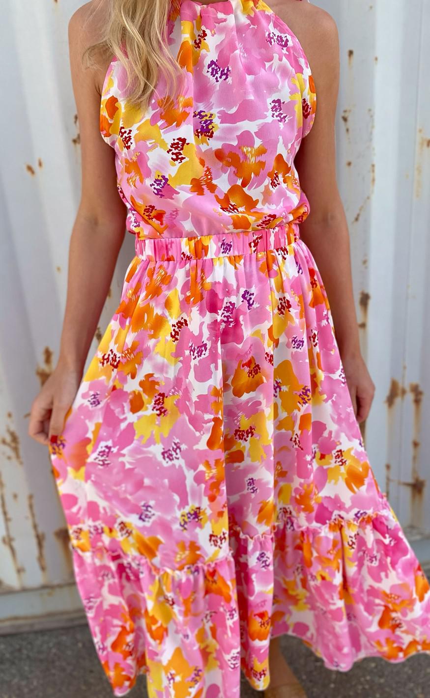 INA Copenhagen Top - Karo - Tropical Flowers
