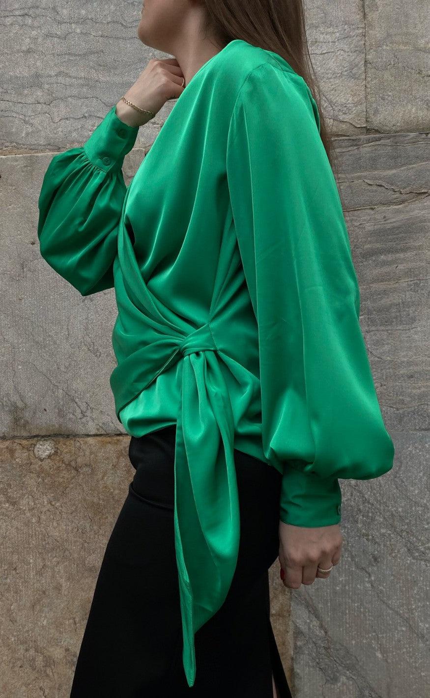 Karmamia Copenhagen Bluse - Ines - Emerald