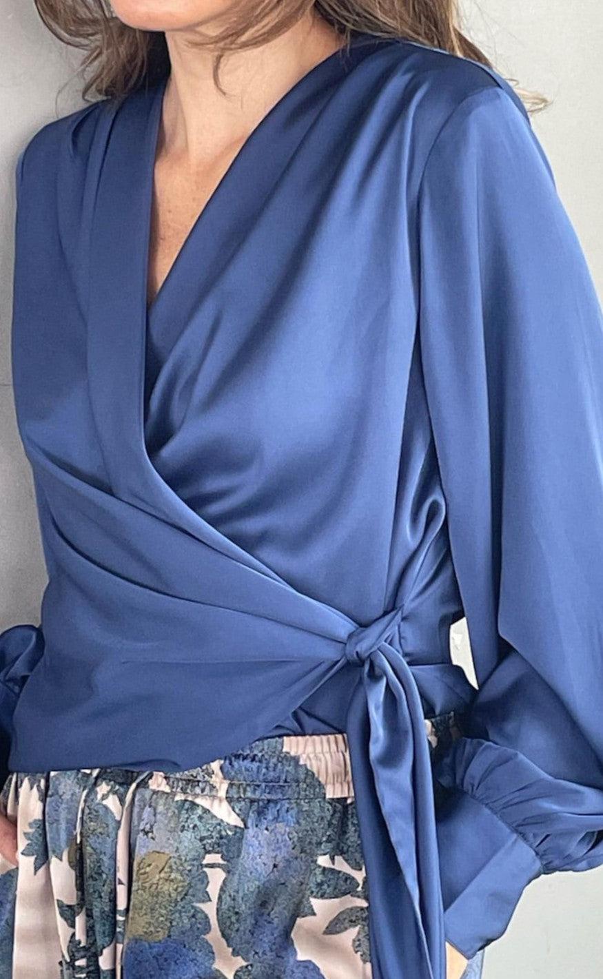 Karmamia Copenhagen Bluse - Ines - Midnight Blue