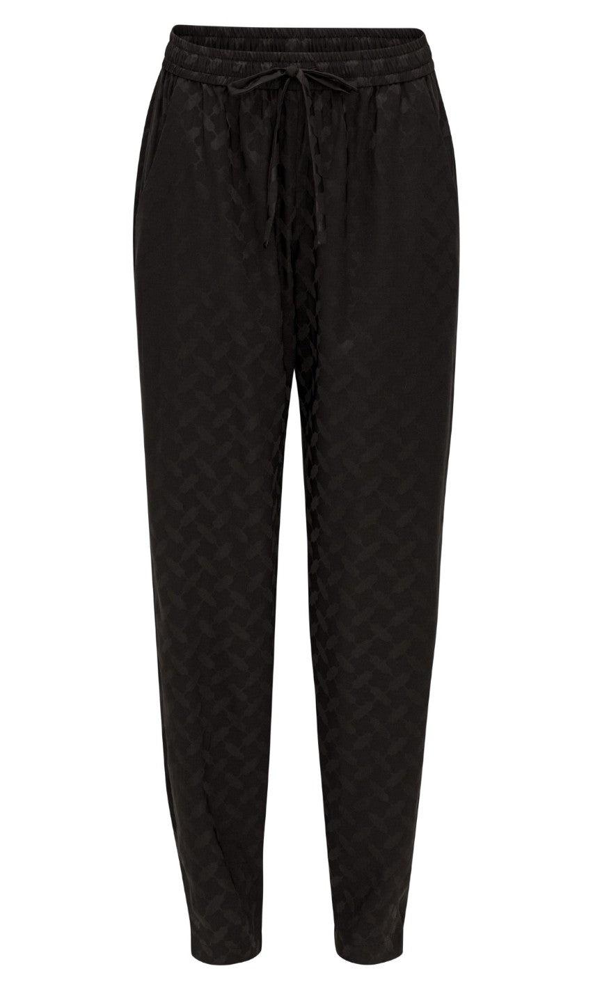 Karmamia Copenhagen Bukser - Cora - Black Keffiyeh Jacquard