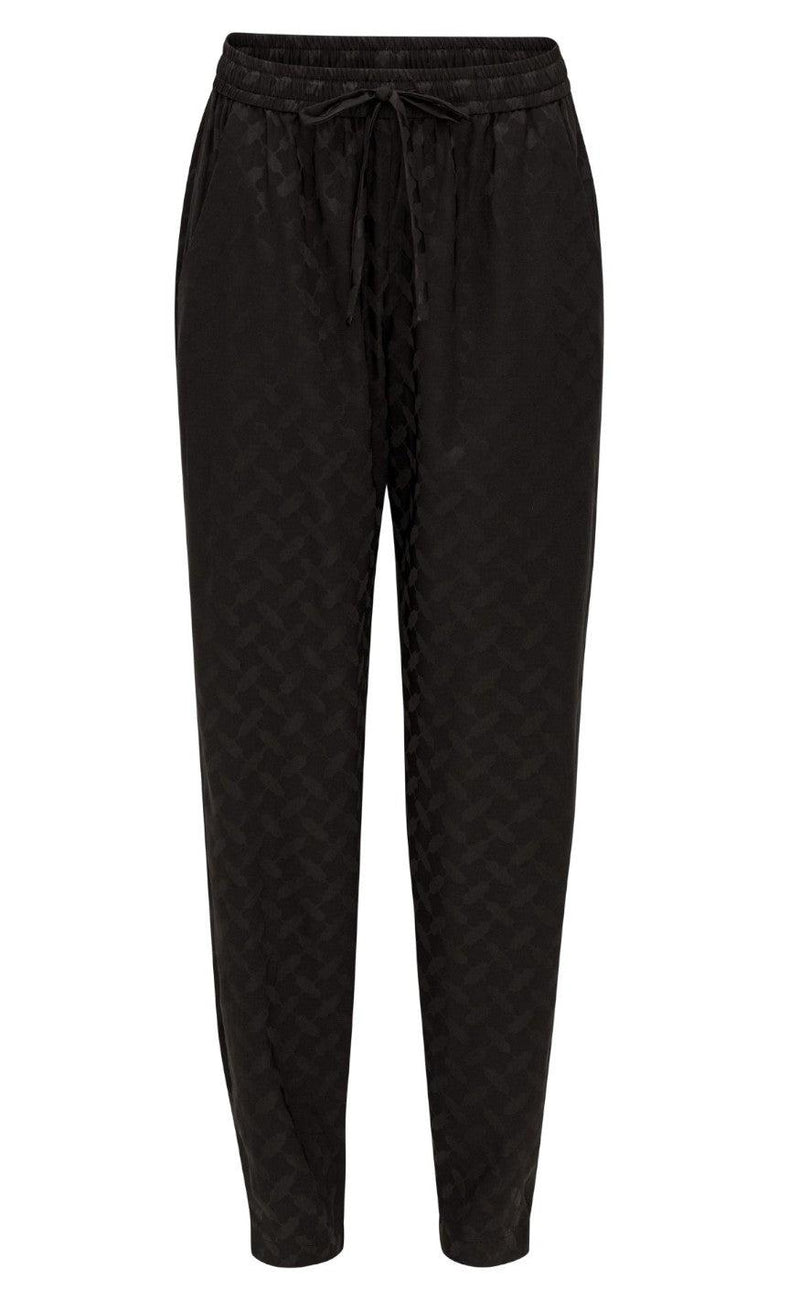 Karmamia Copenhagen Bukser - Cora - Black Keffiyeh Jacquard