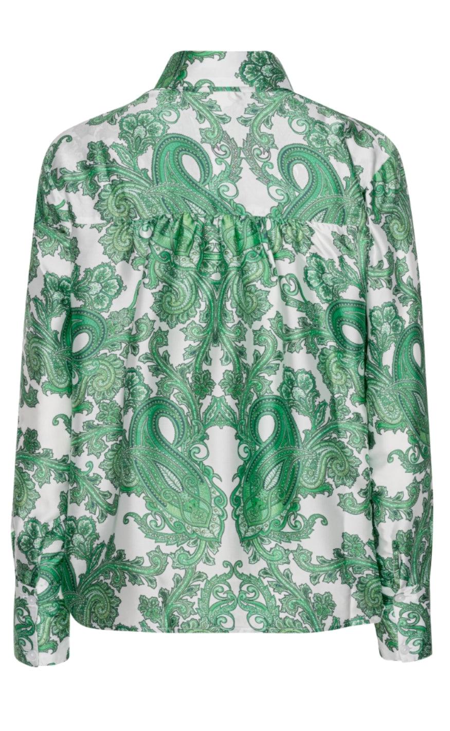 Karmamia Copenhagen Skjorte - Augusta - Paisley Green