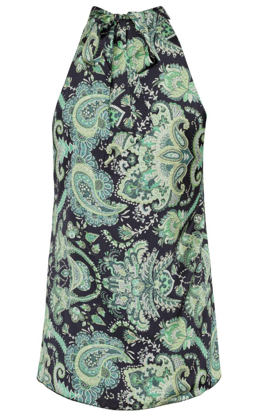Karmamia Copenhagen Top - Eloise - Emerald Paisley
