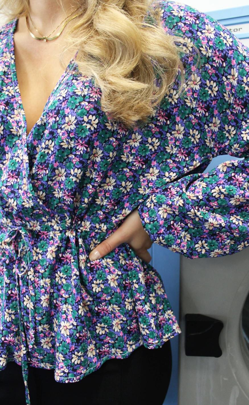 Liberte Bluse - Berta - Green Flower