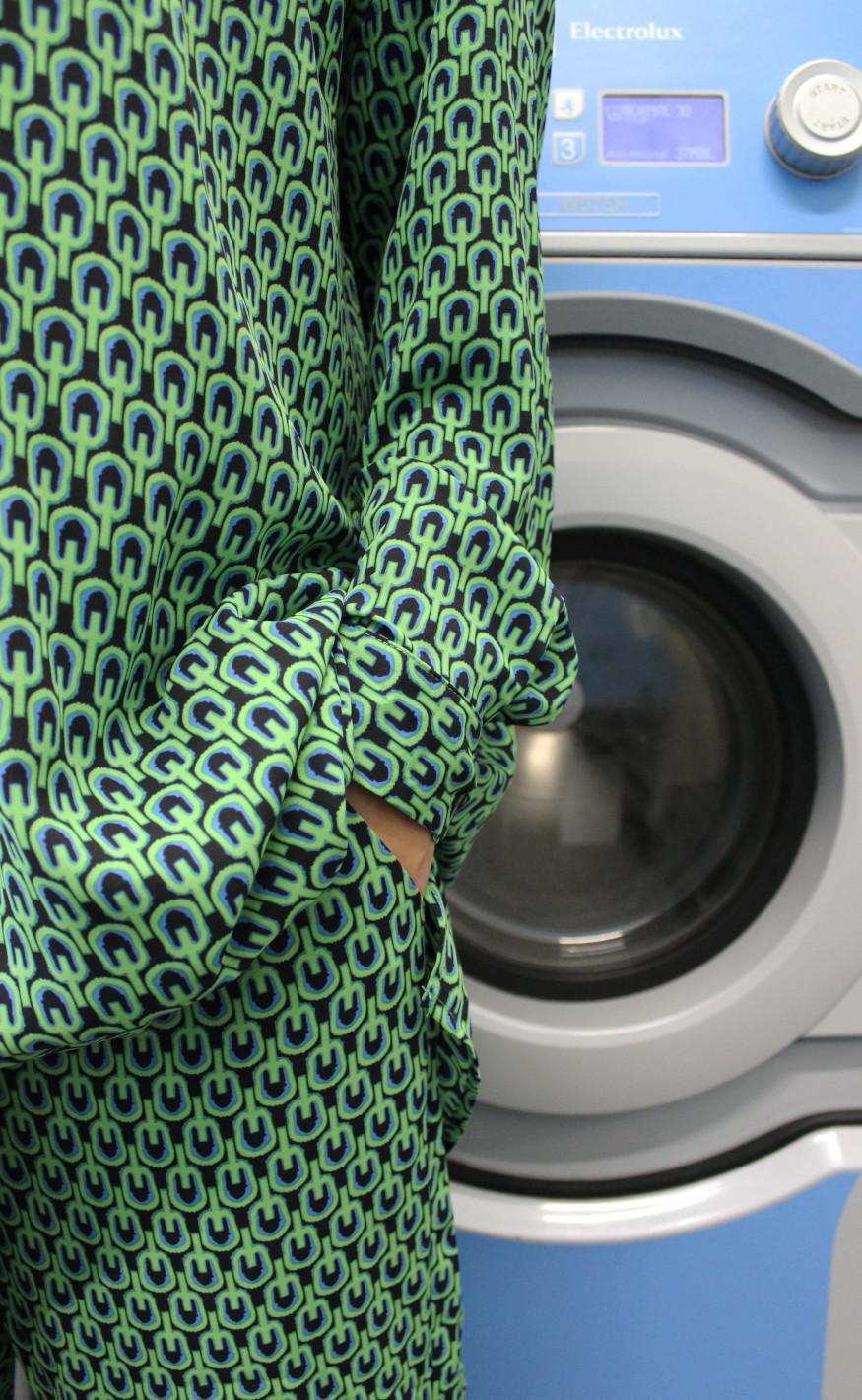 Liberte Bluse - Edna - Green Print