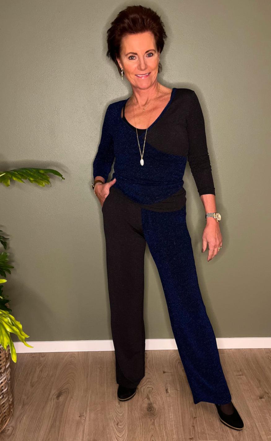 Liberte Bluse - Ingrid - Blue Black Mix