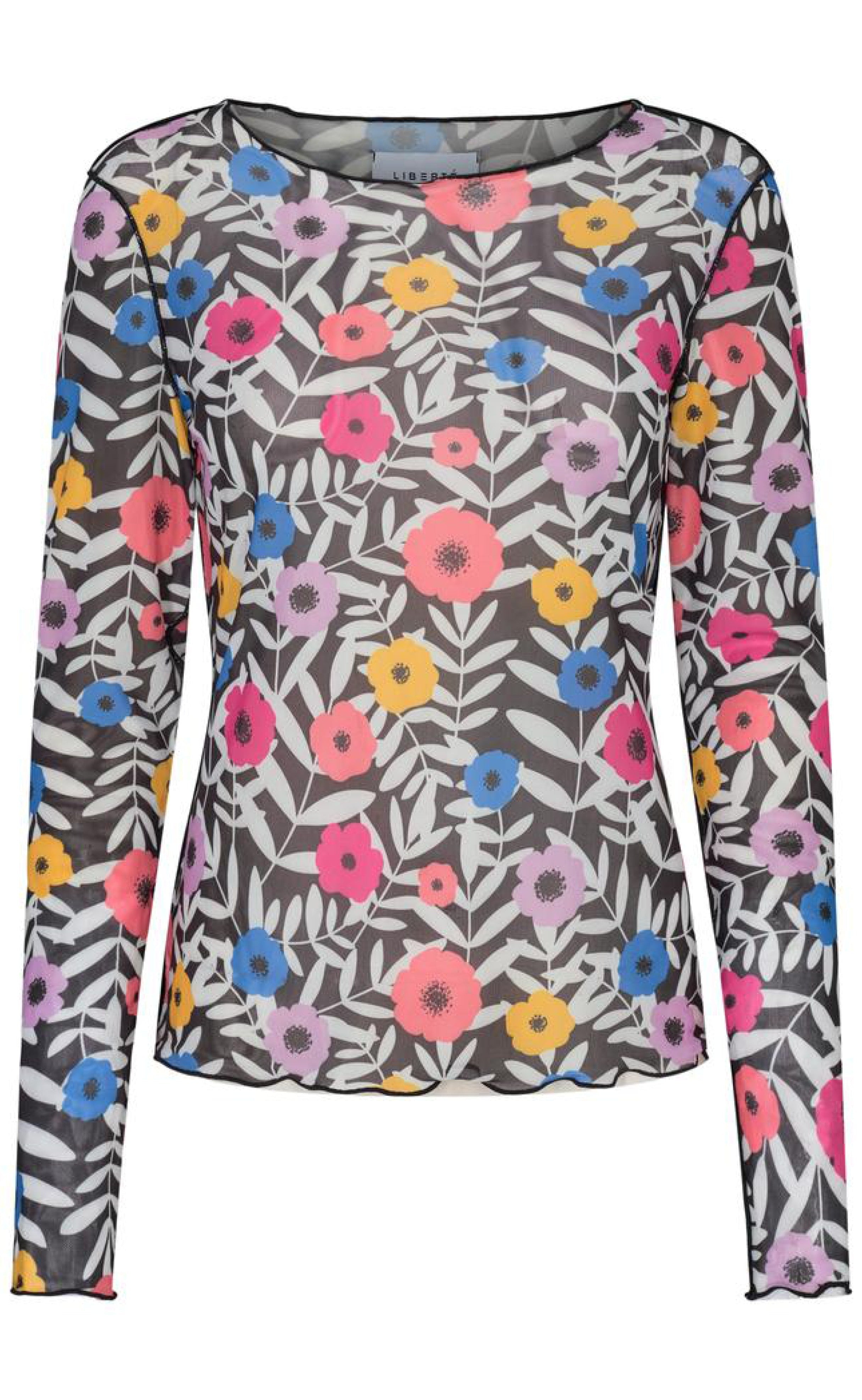 Liberte Bluse - Mesh - Colorful Big Flower