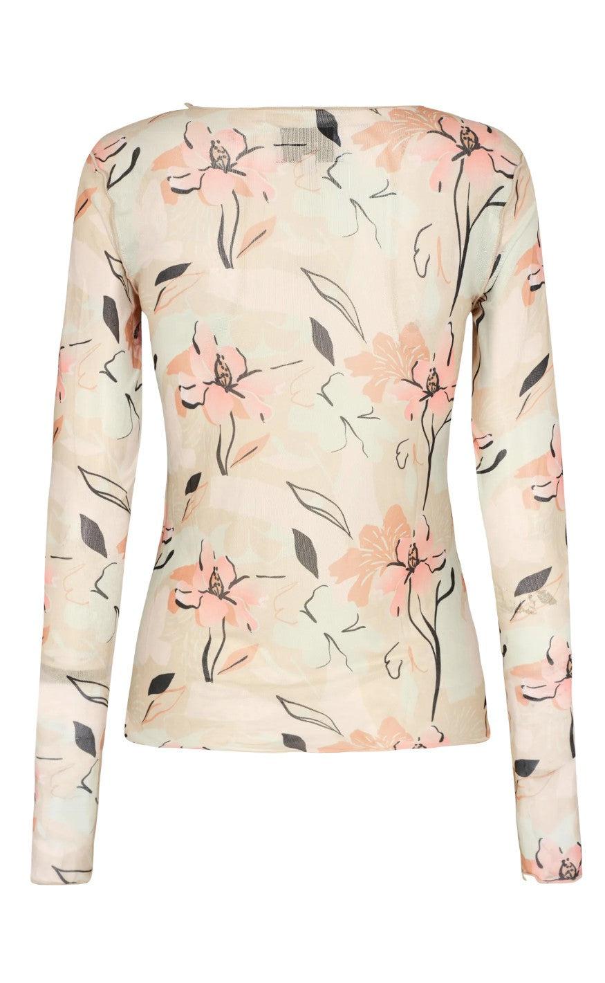Liberte Bluse - Mesh - Creamy Flowers