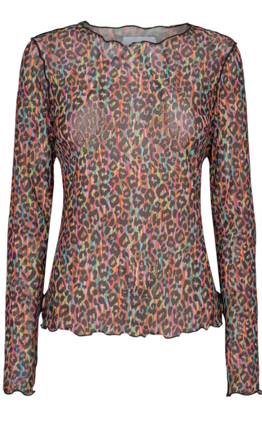 Liberte Bluse - Mesh - Multi Color Leo