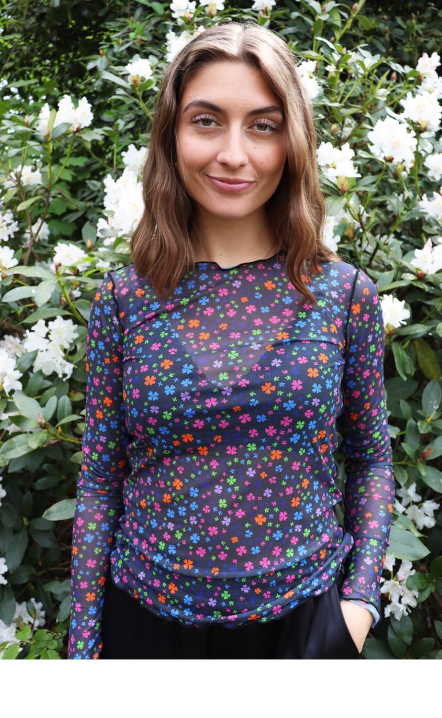 Liberte Bluse - Mesh - Multicolor Clover