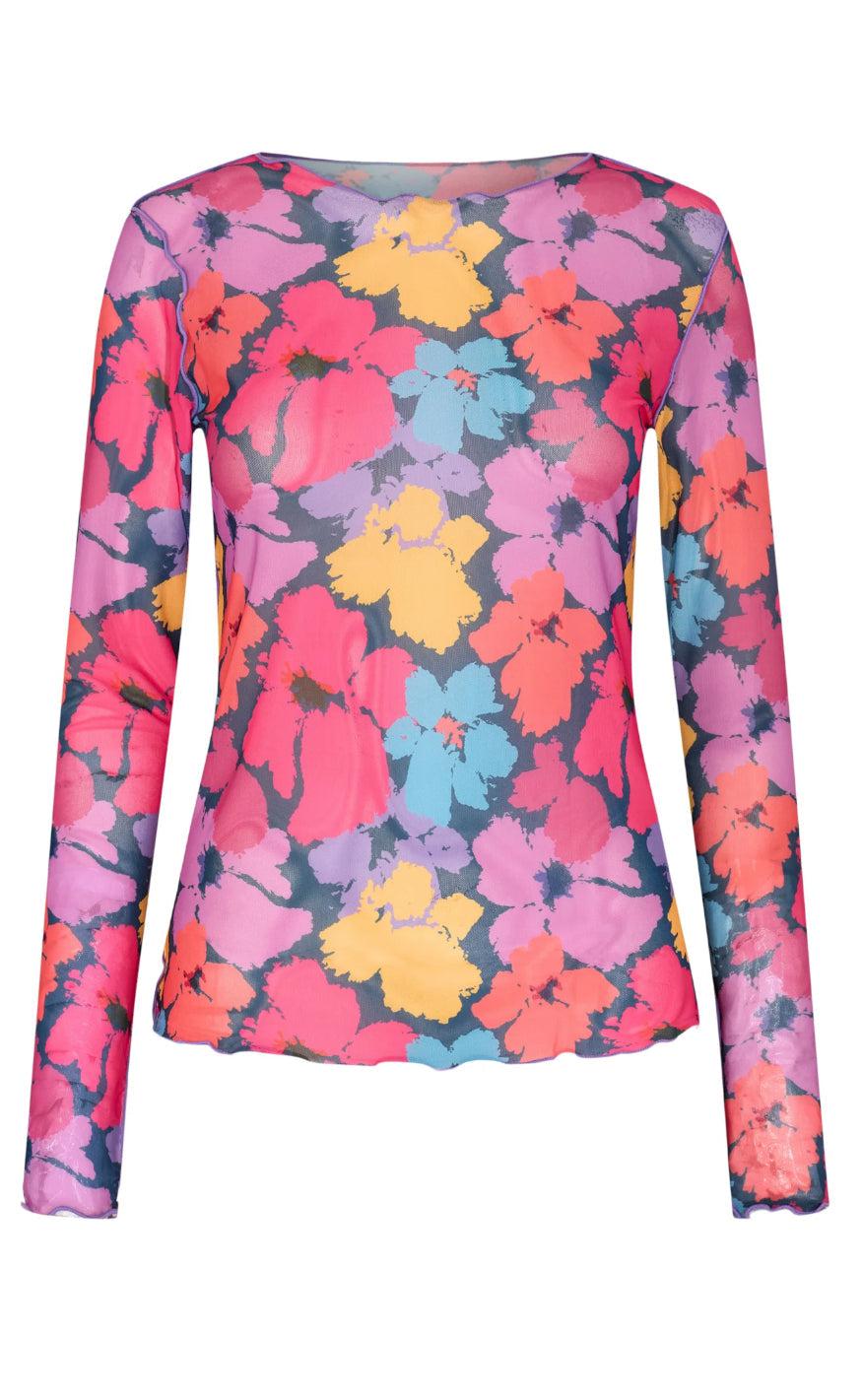 Liberte Bluse - Mesh - Painted Flowers Navy