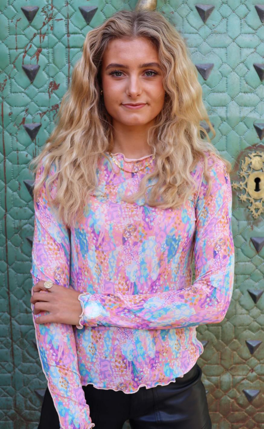 Liberte Bluse - Mesh - Pastel Leo