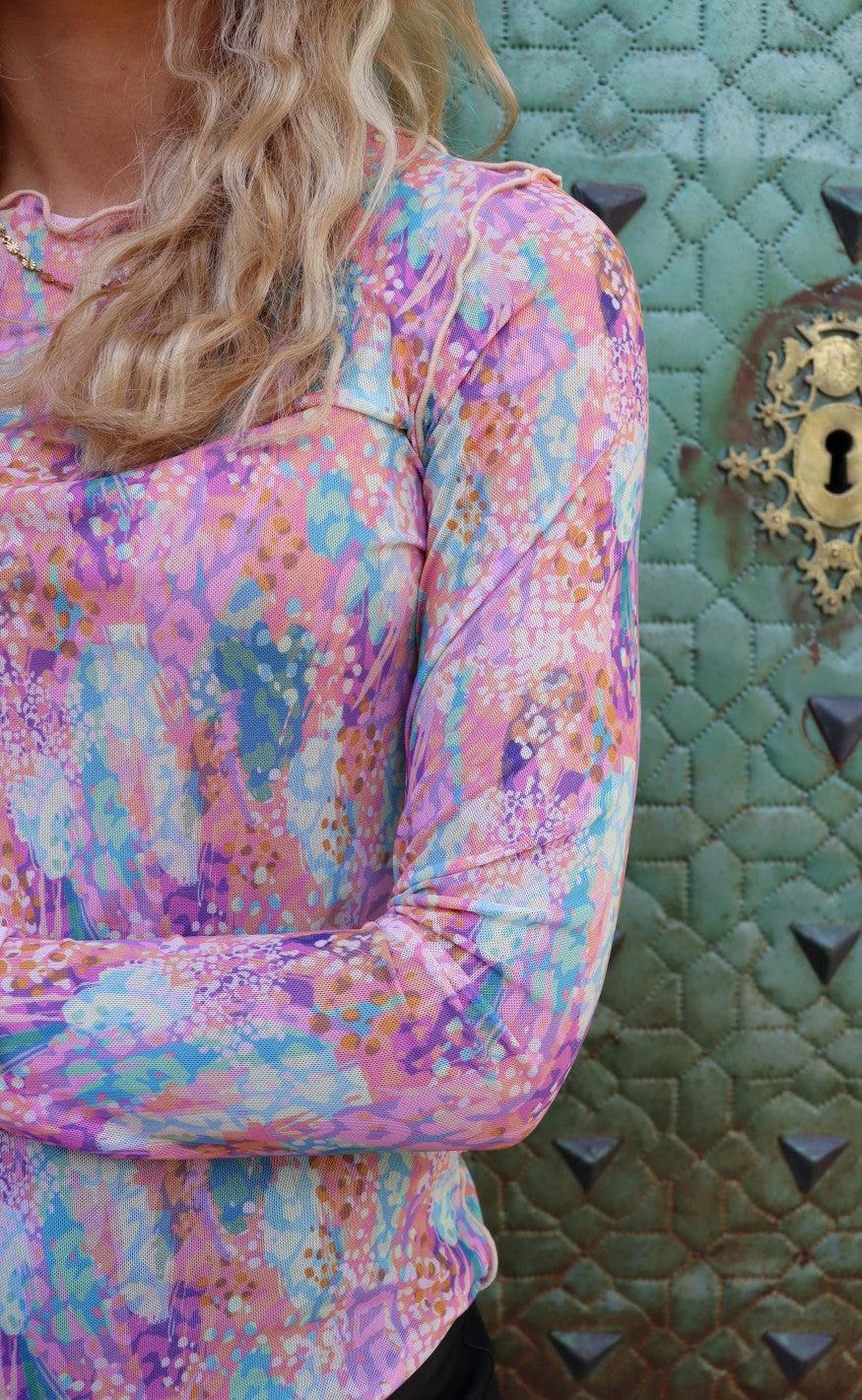 Liberte Bluse - Mesh - Pastel Leo