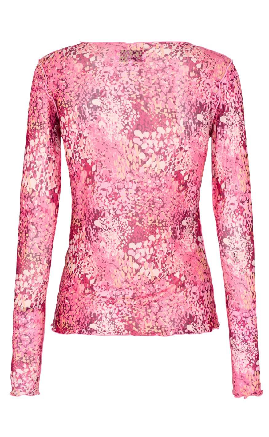 Liberte Bluse - Mesh - Pink Abstract Dots
