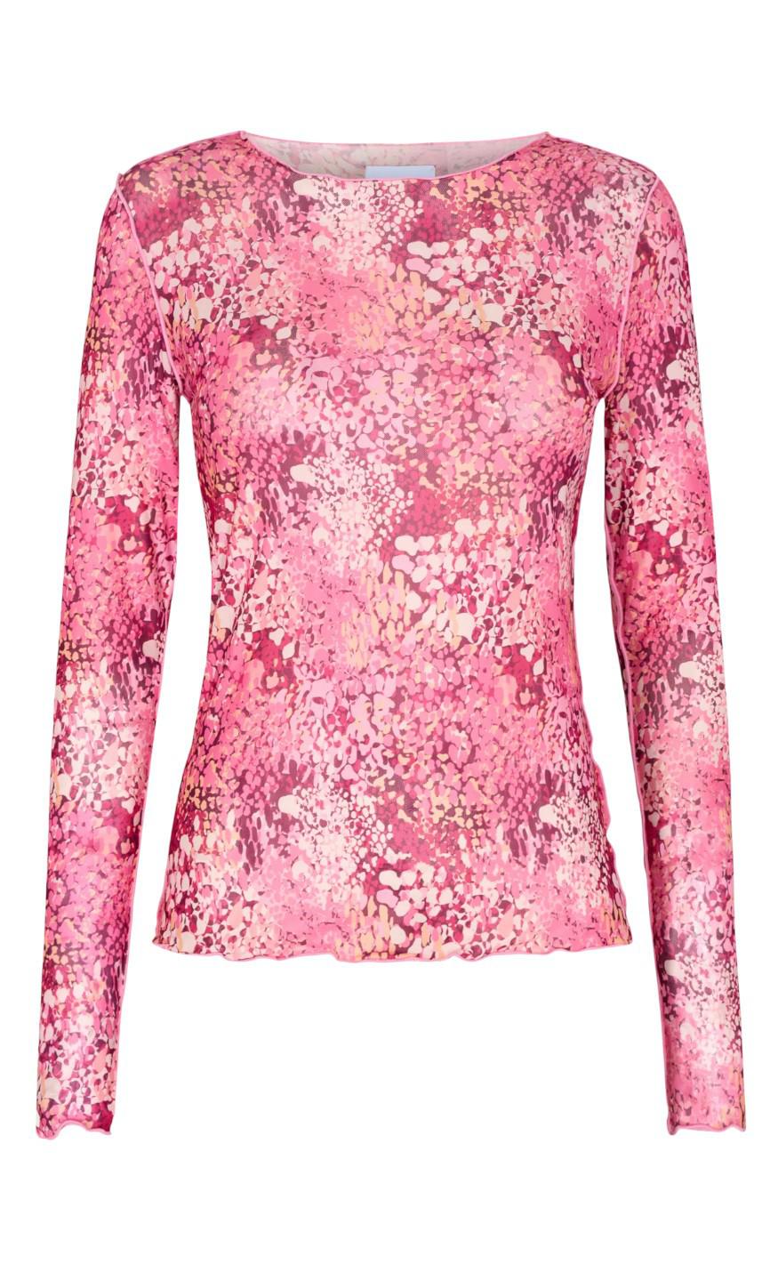 Liberte Bluse - Mesh - Pink Abstract Dots