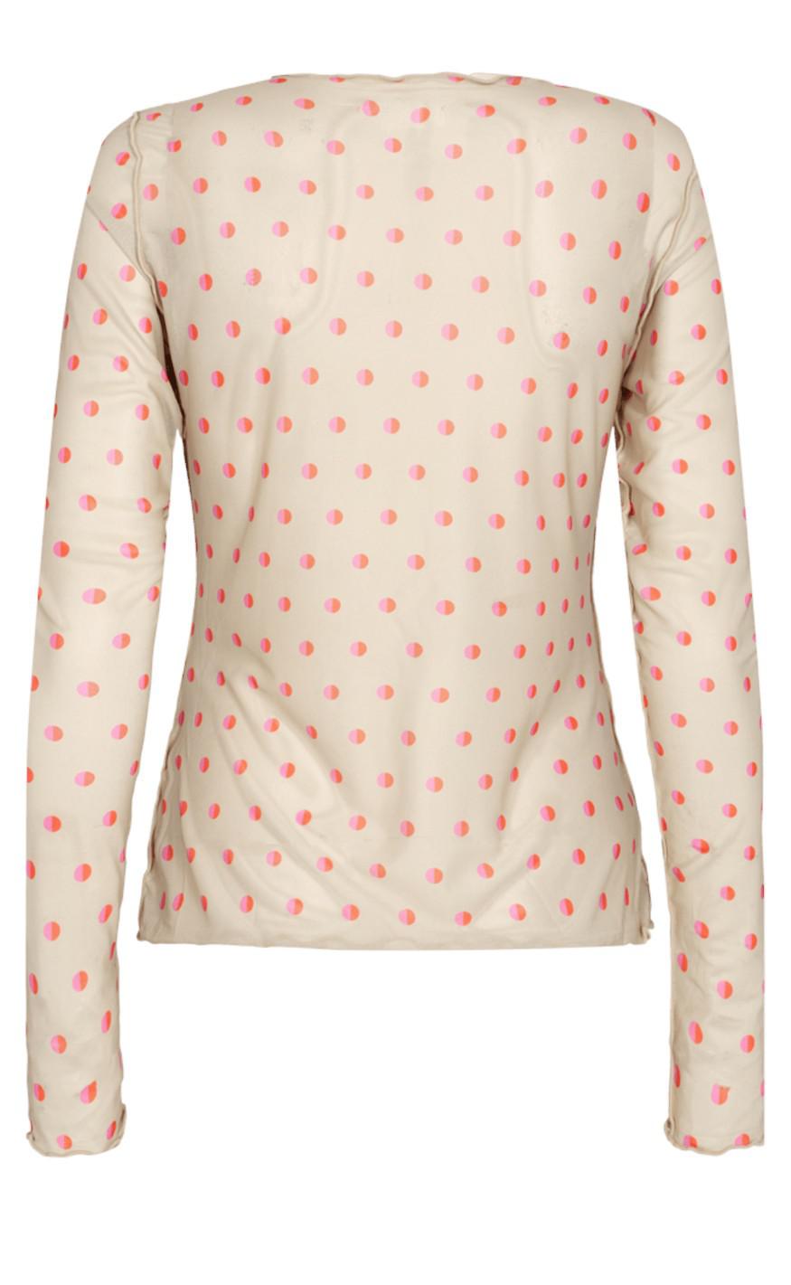 Liberte Bluse - Mesh - Pink Orange Sand Dot