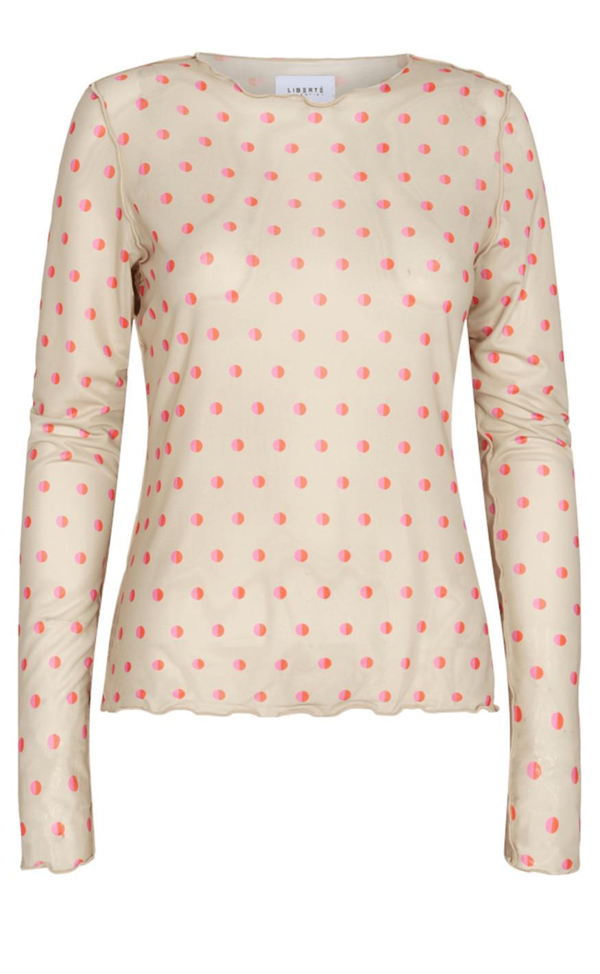 Liberte Bluse - Mesh - Pink Orange Sand Dot