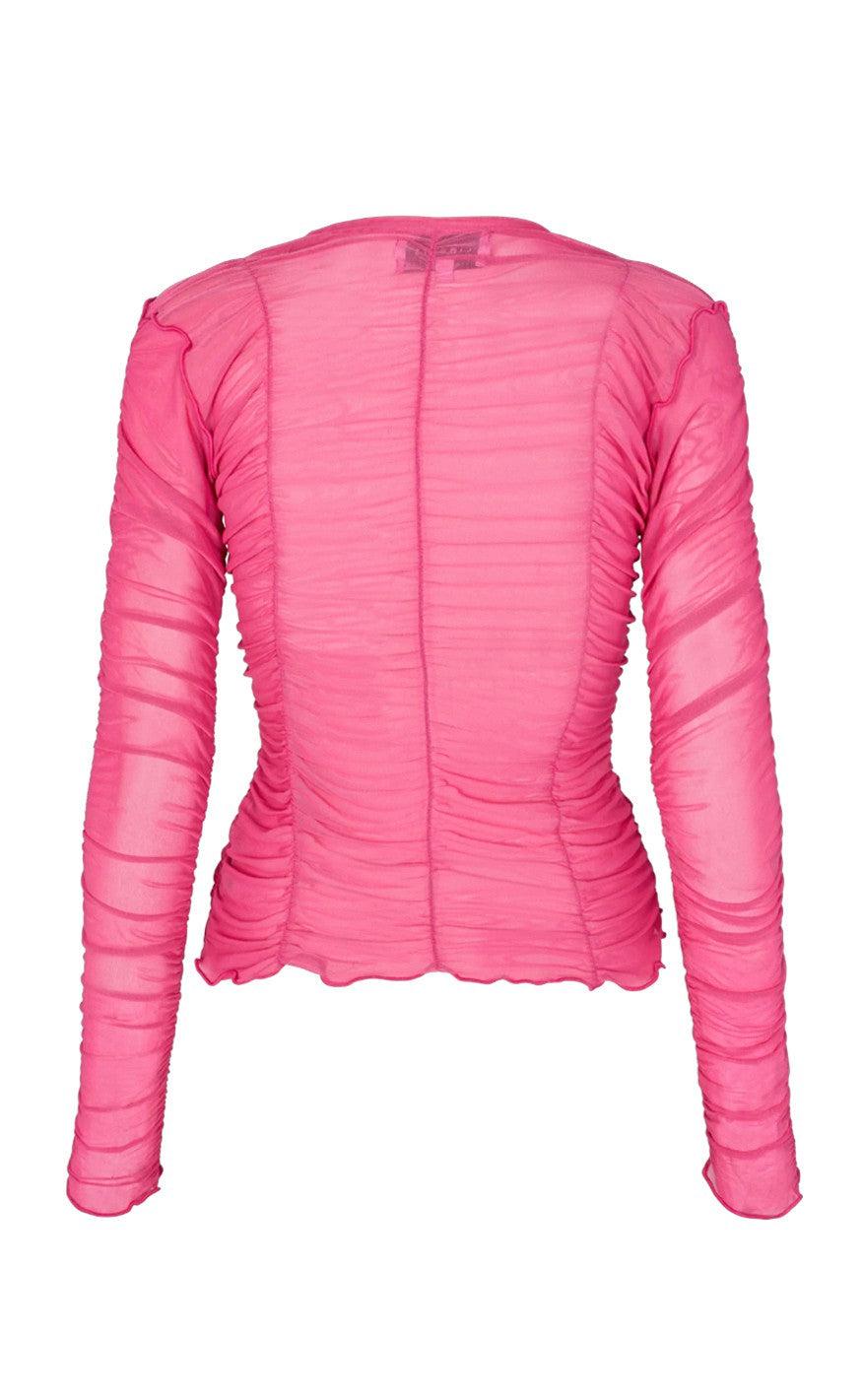 Liberte Bluse - Mesh Wrinkle - Pink