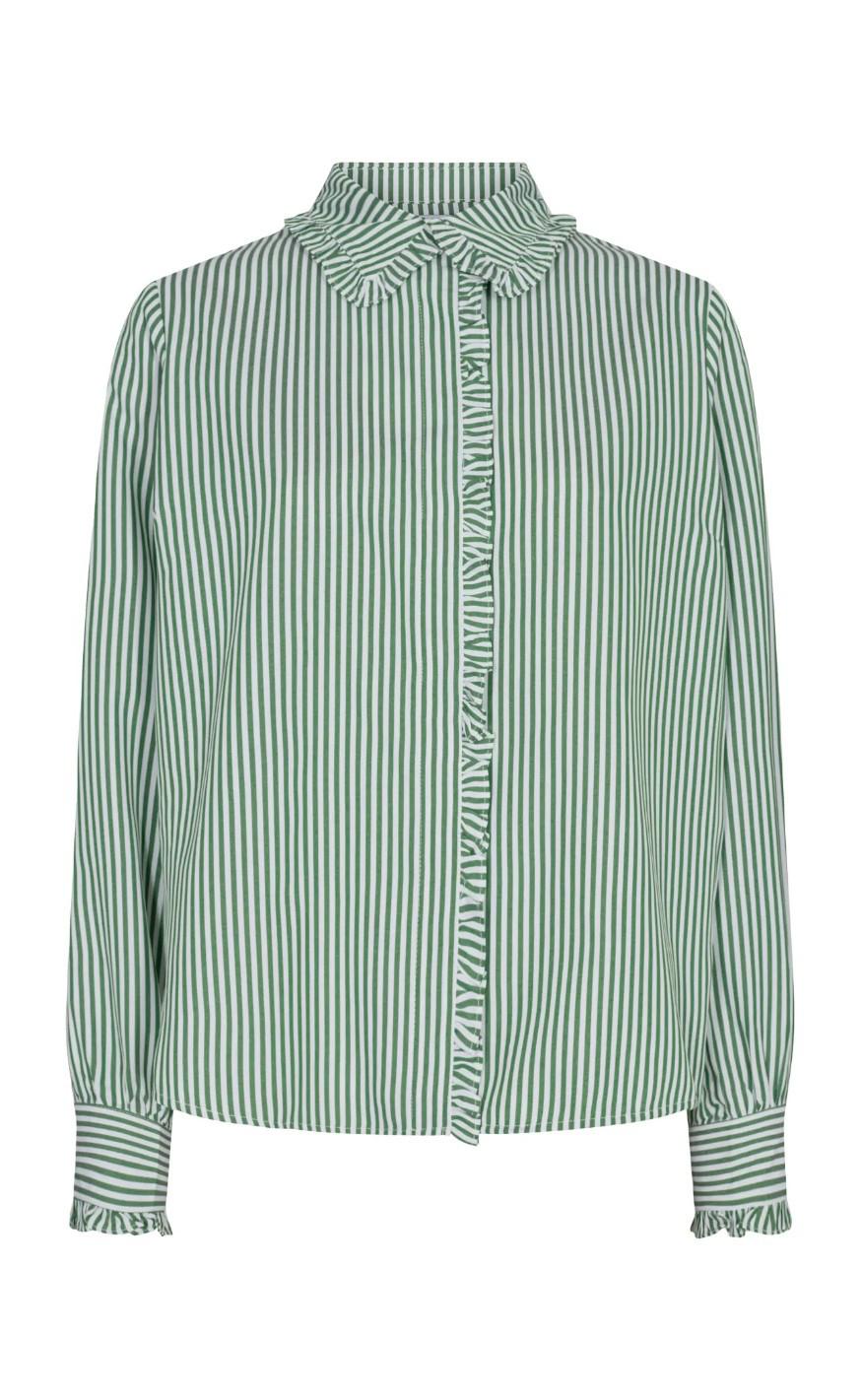 Liberte Bluse - Sia - Green Stripe
