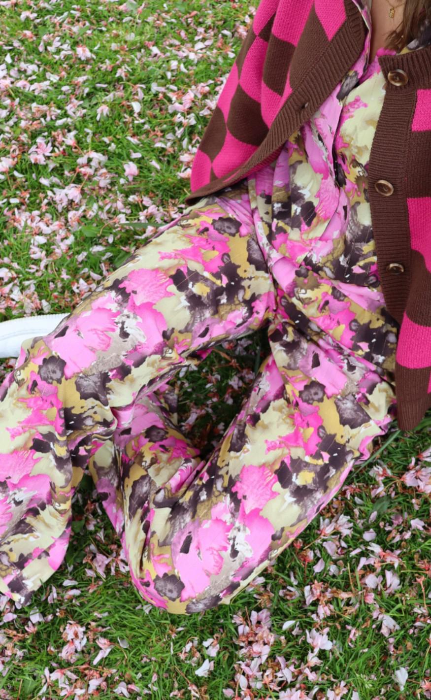 Liberte Bukser - Maggie - Pink Choco Print