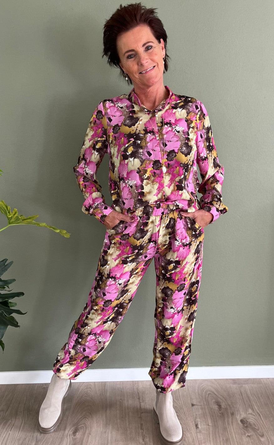 Liberte Bukser - Maggie - Pink Choco Print