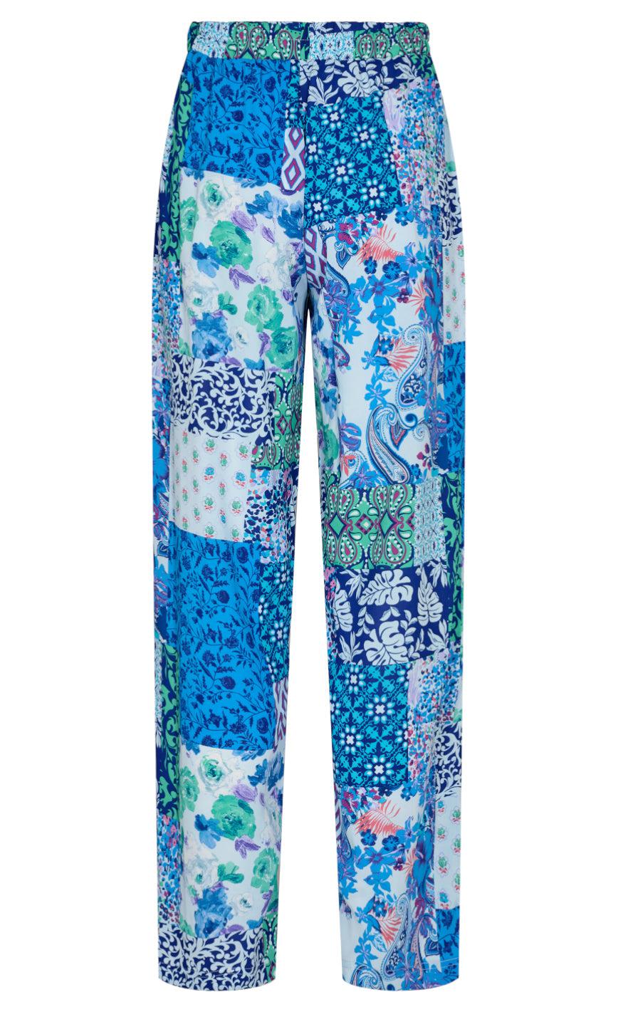 Liberte Bukser - Neda - Blue Patchwork