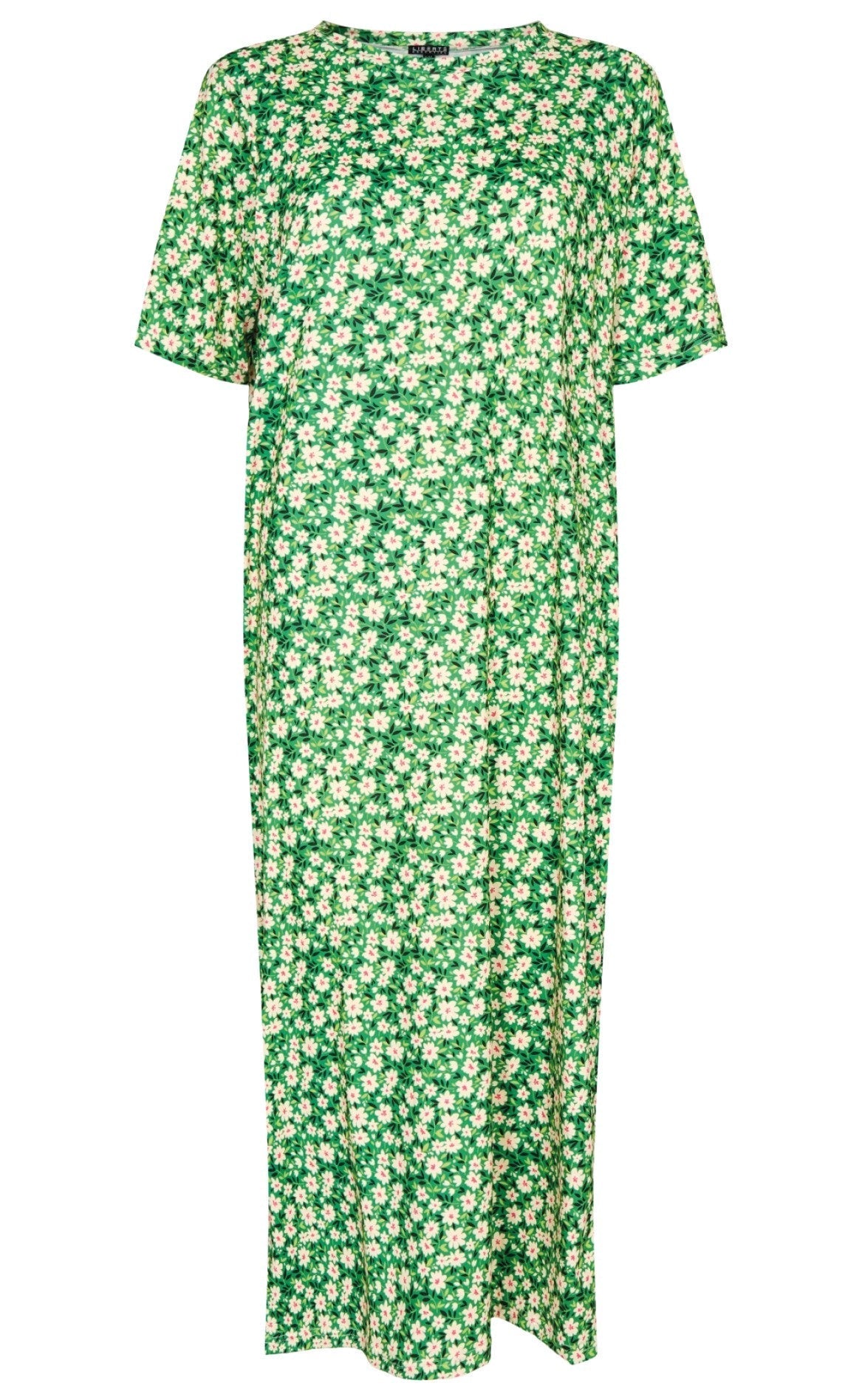 Liberte Kjole - Alma - Green Flower