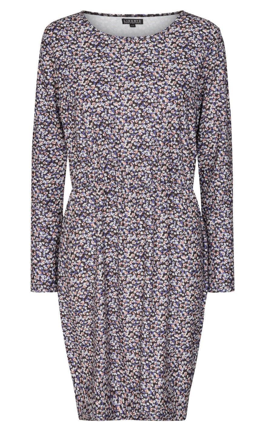 Liberte Kjole - Alma Ls Straight - Purple Flower