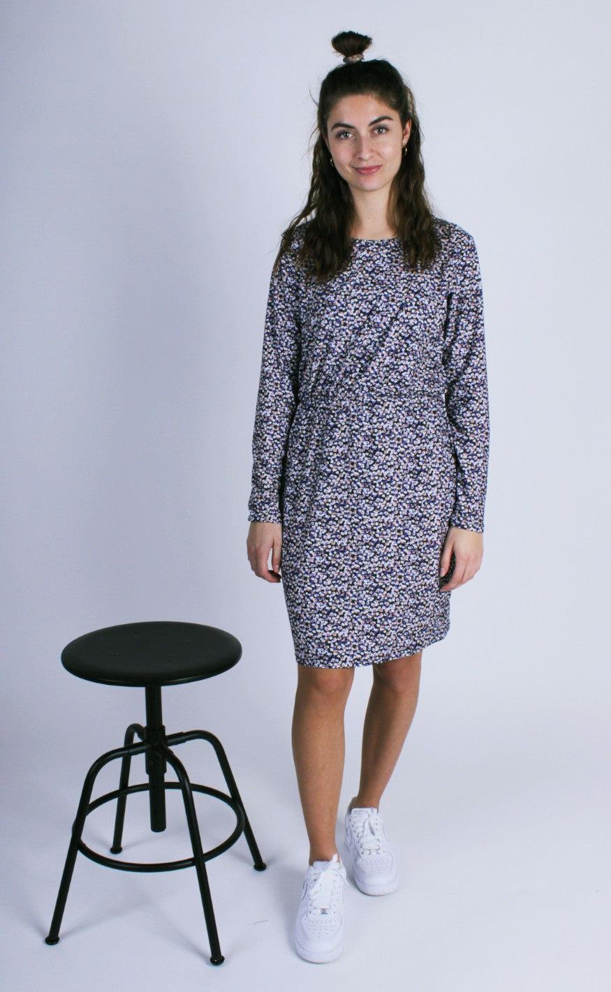 Liberte Kjole - Alma Ls Straight - Purple Flower