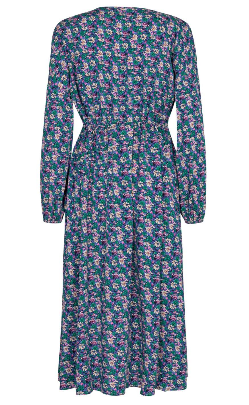 Liberte Kjole - Berta - Green Flower