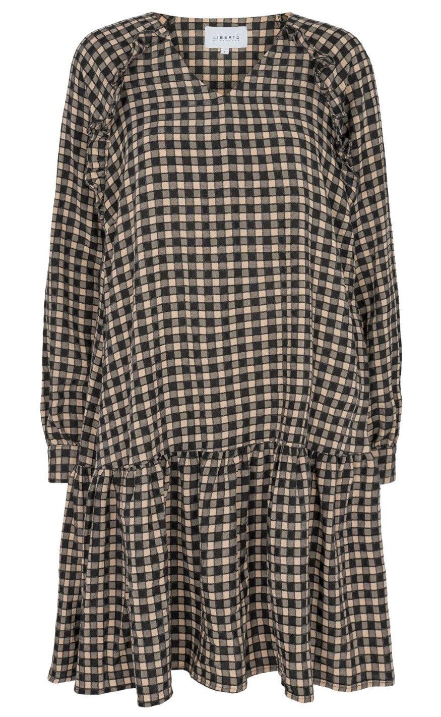 Liberte Kjole - Dana - Black Sand Check
