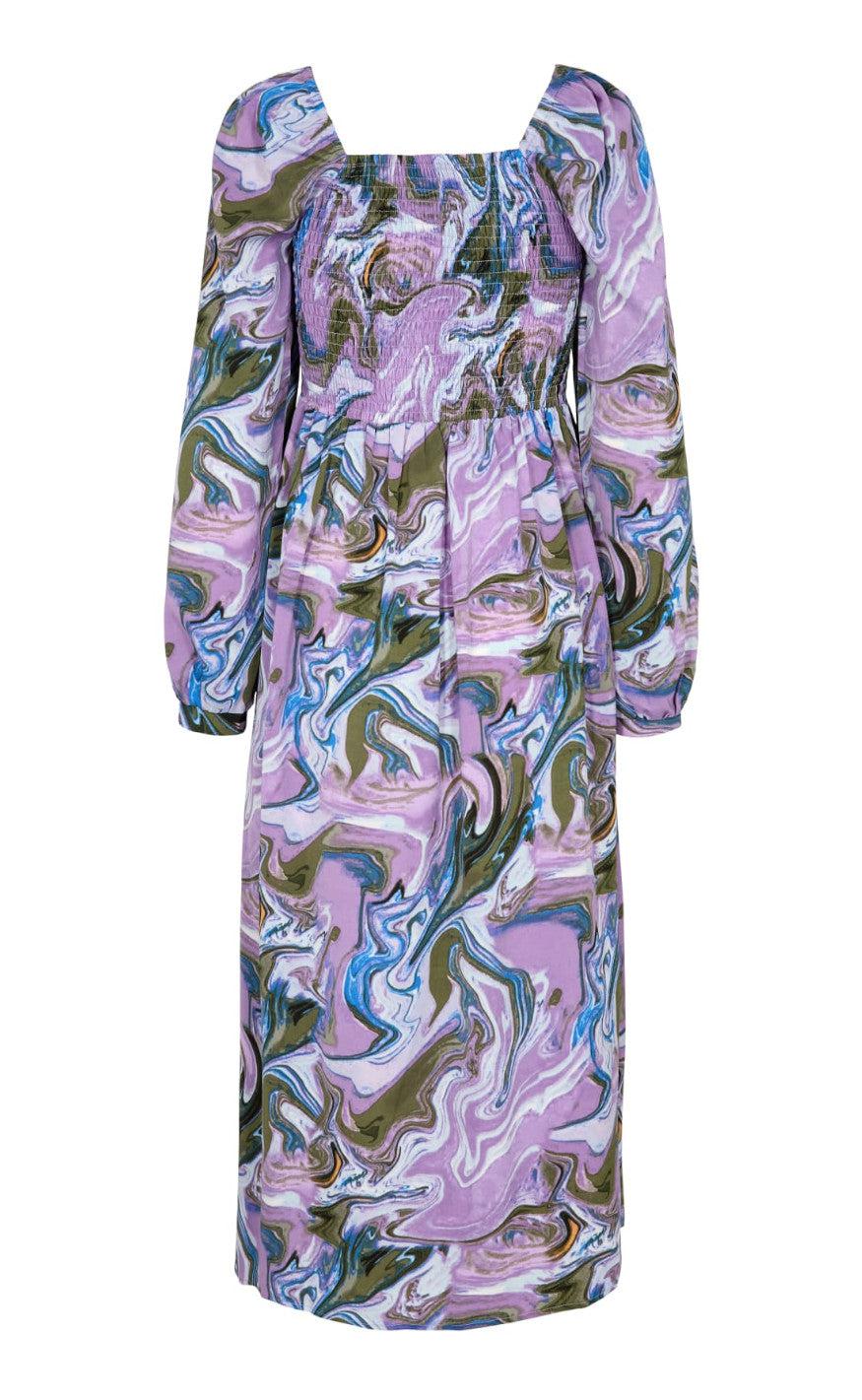 Liberte Kjole - Gro - Army Lavender Marble