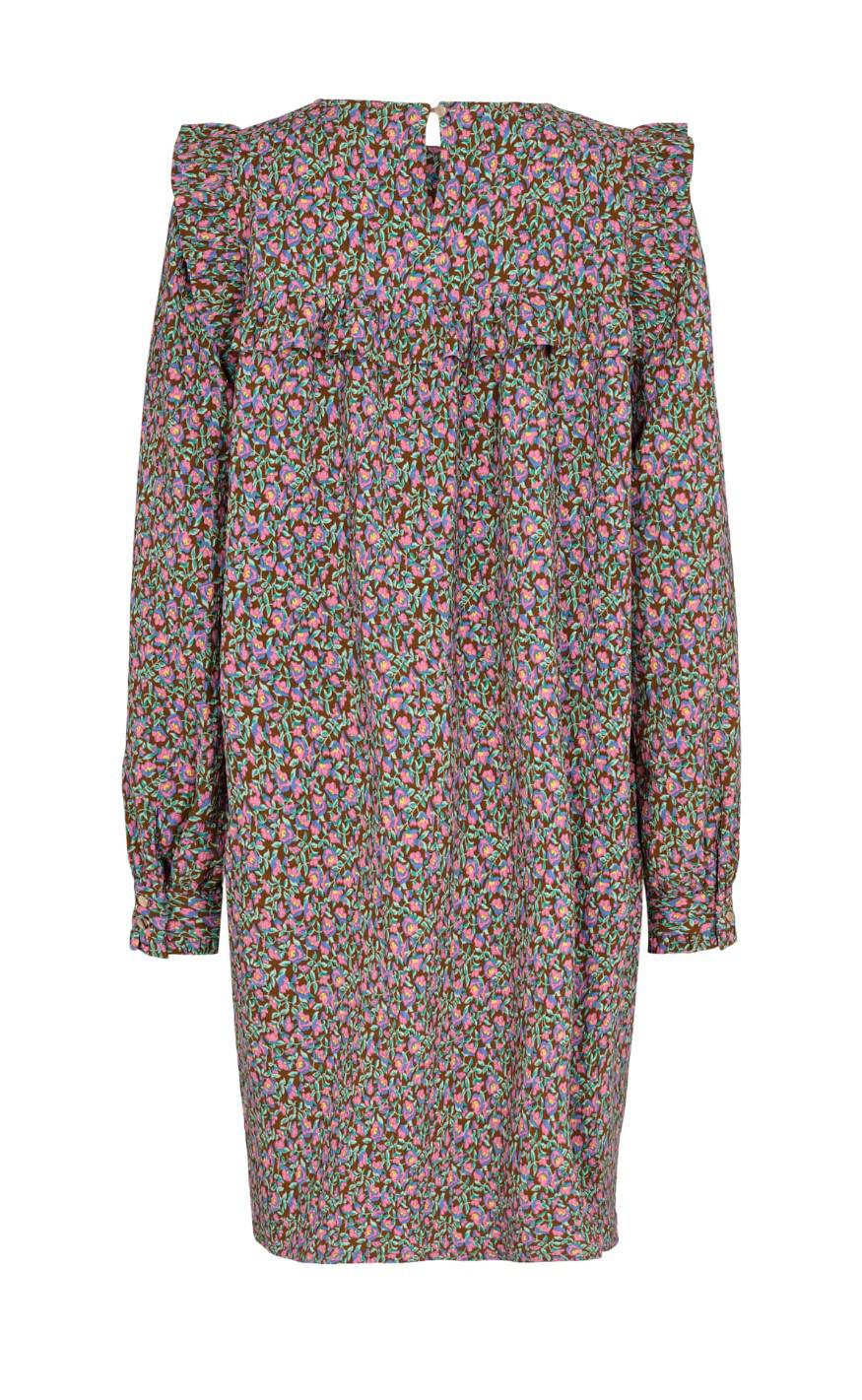 Liberte Kjole - Heather - Pink Brown Flower