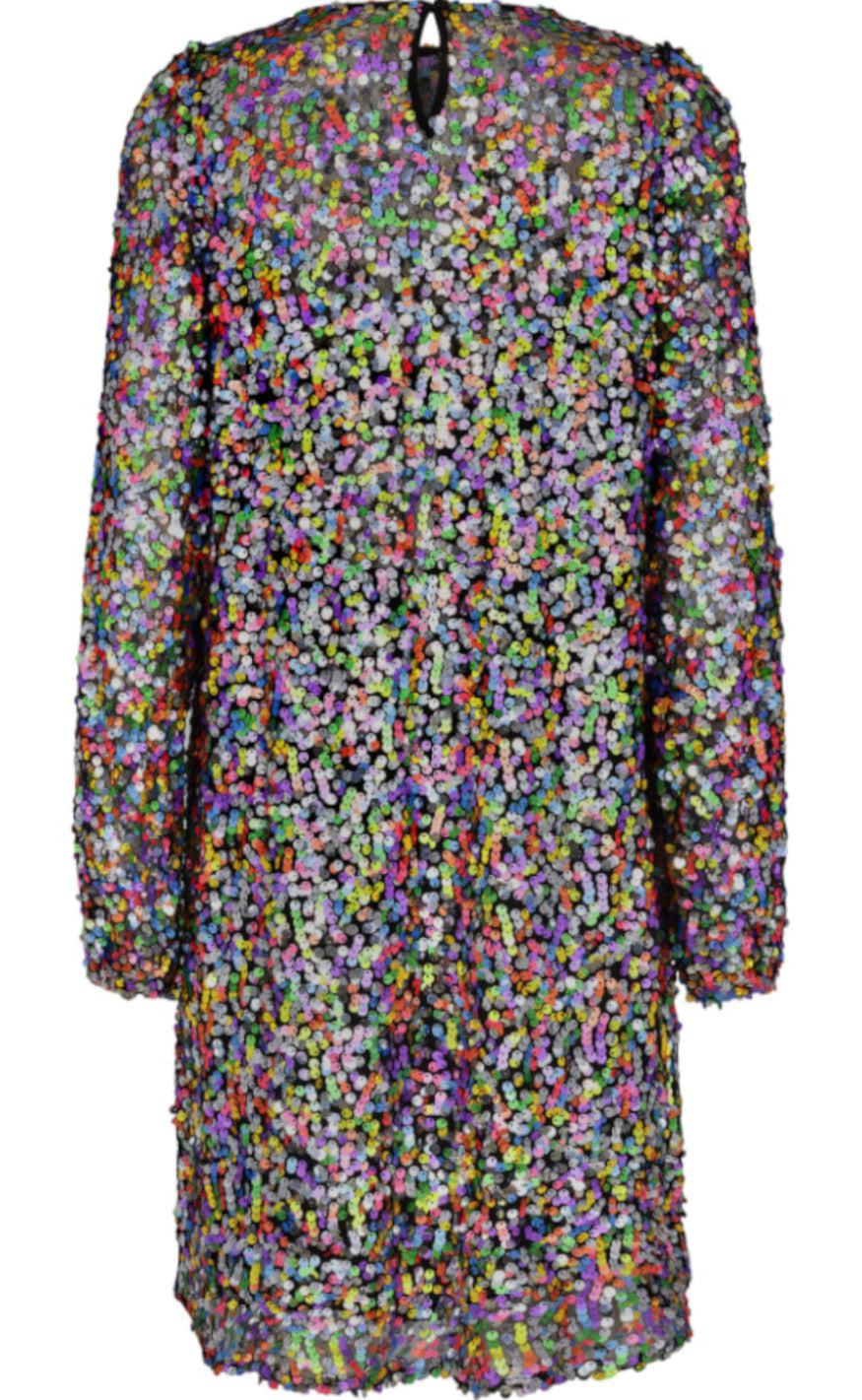 Liberte Kjole - Lamilla - Black Multi Sequins