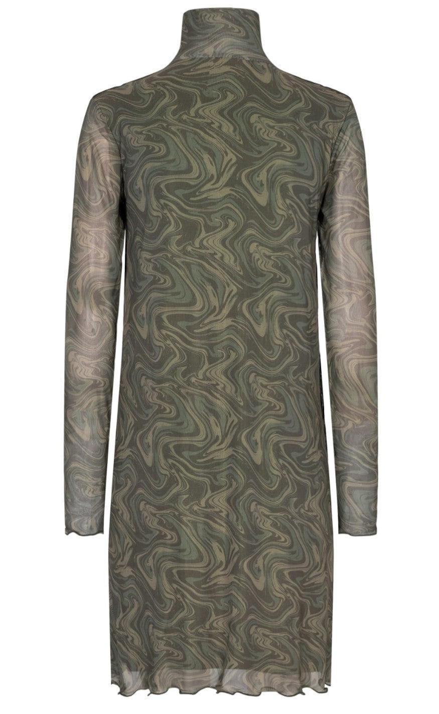 Liberte Kjole - Mesh - Army Twist