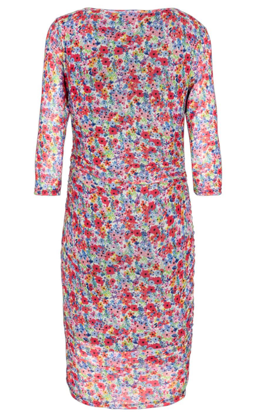 Liberte Kjole - Mesh Slim - Red Flowers