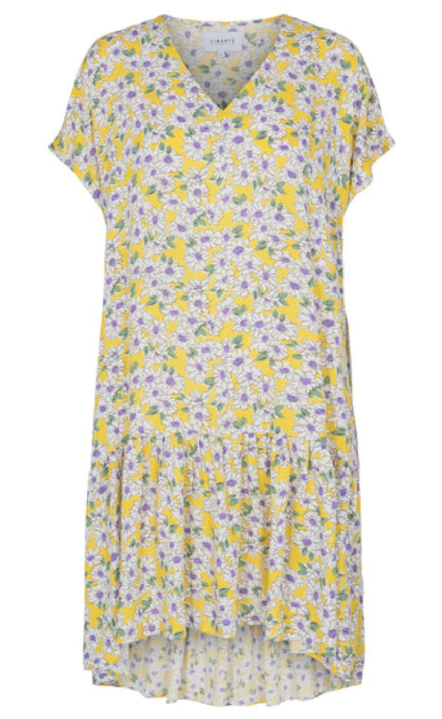 Liberte Kjole - Signe - Yellow Flower