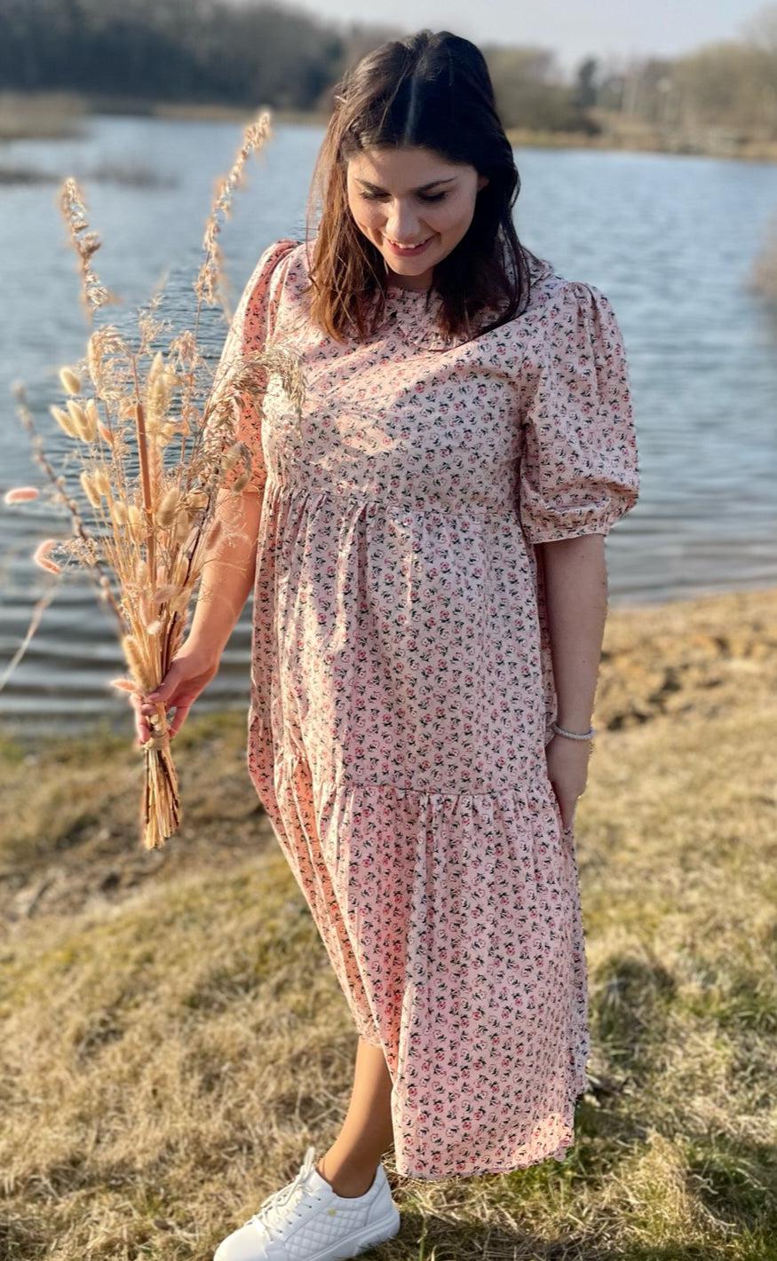 Liberte Kjole - Vallie - Dusty Rose Flower