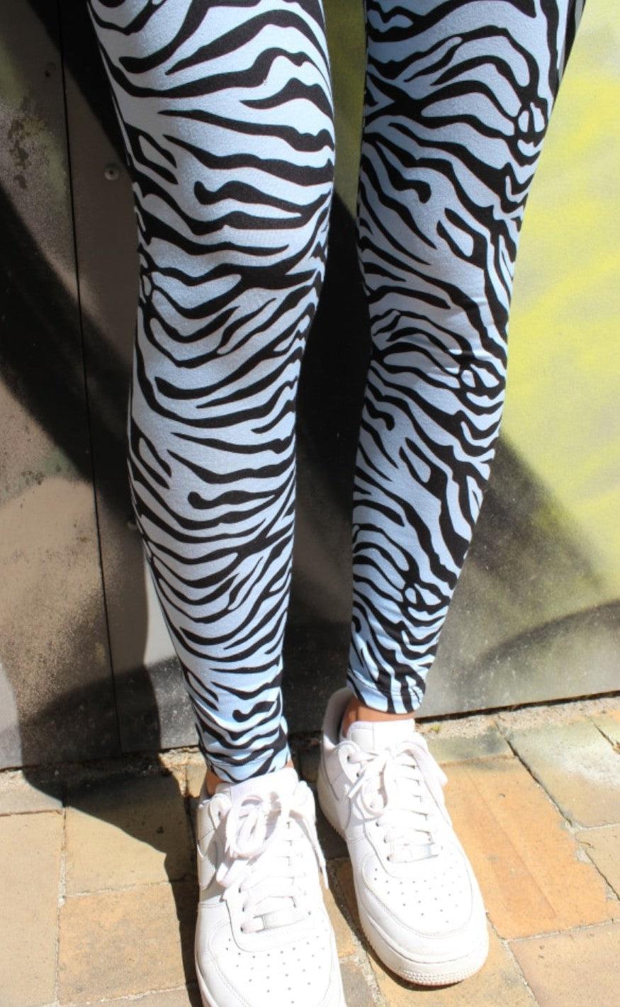 Liberte Leggings - Ninni - Light Blue Zebra