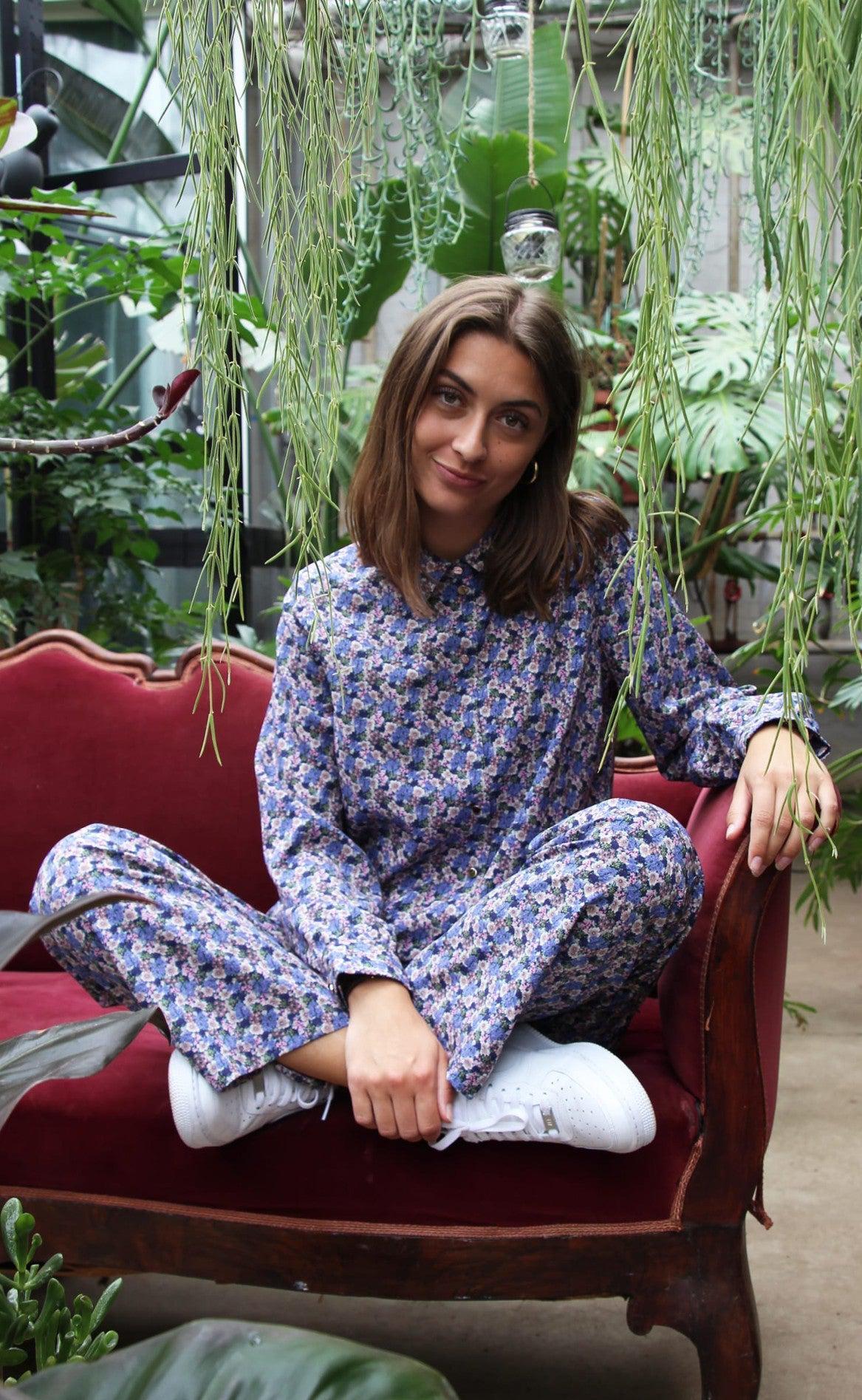 Liberte Skjorte - Manda - Navy Flower