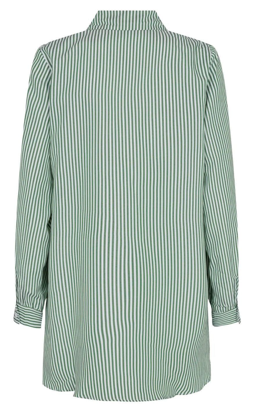 Liberte Skjorte - Ulrikke Long - Green Stripe