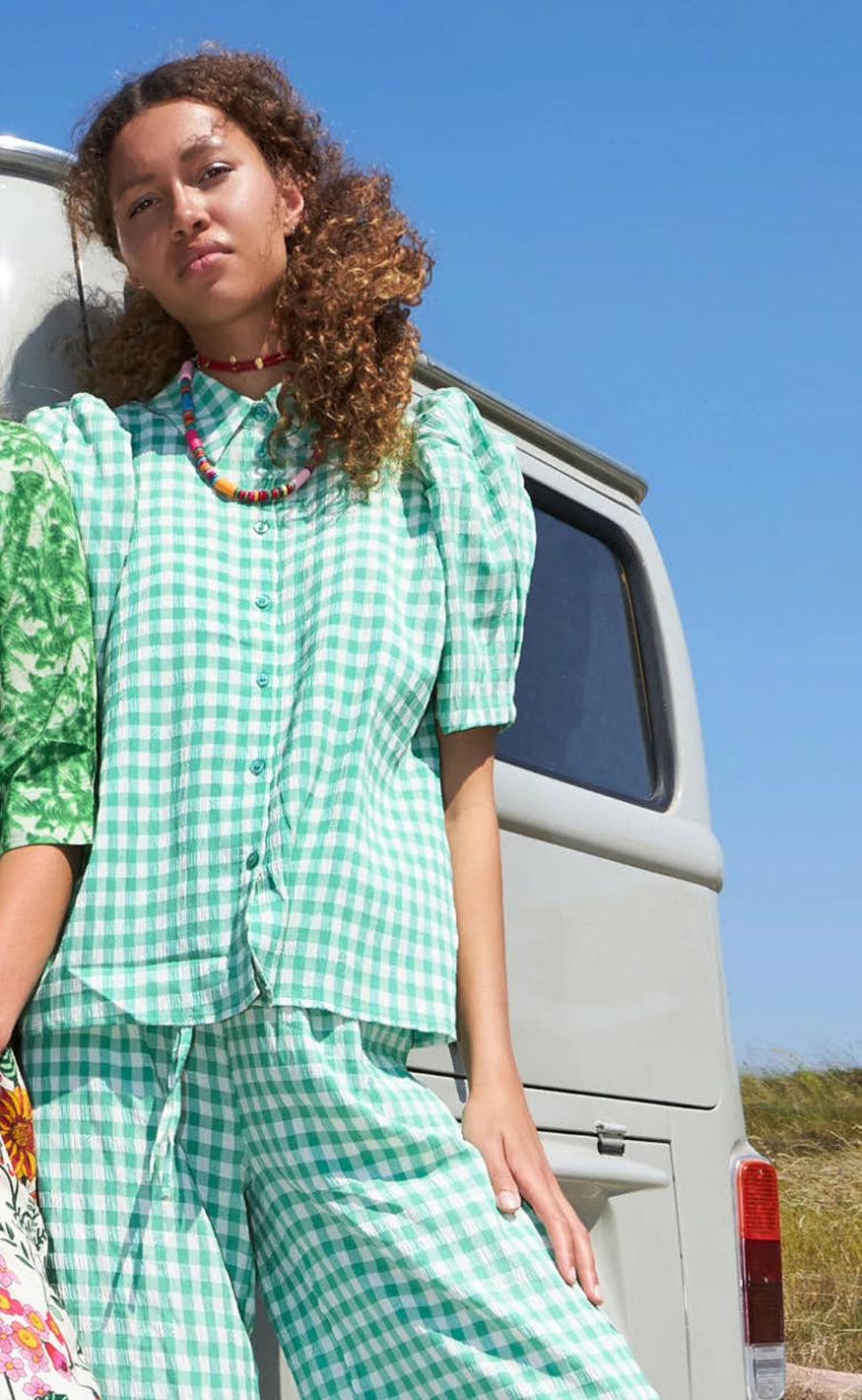 Lollys Laundry Bluse - Aby - Green