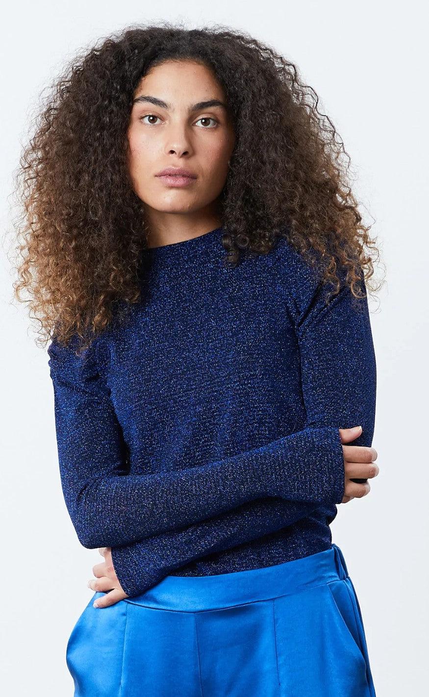 Lollys Laundry Bluse - Ellen - Dark Blue