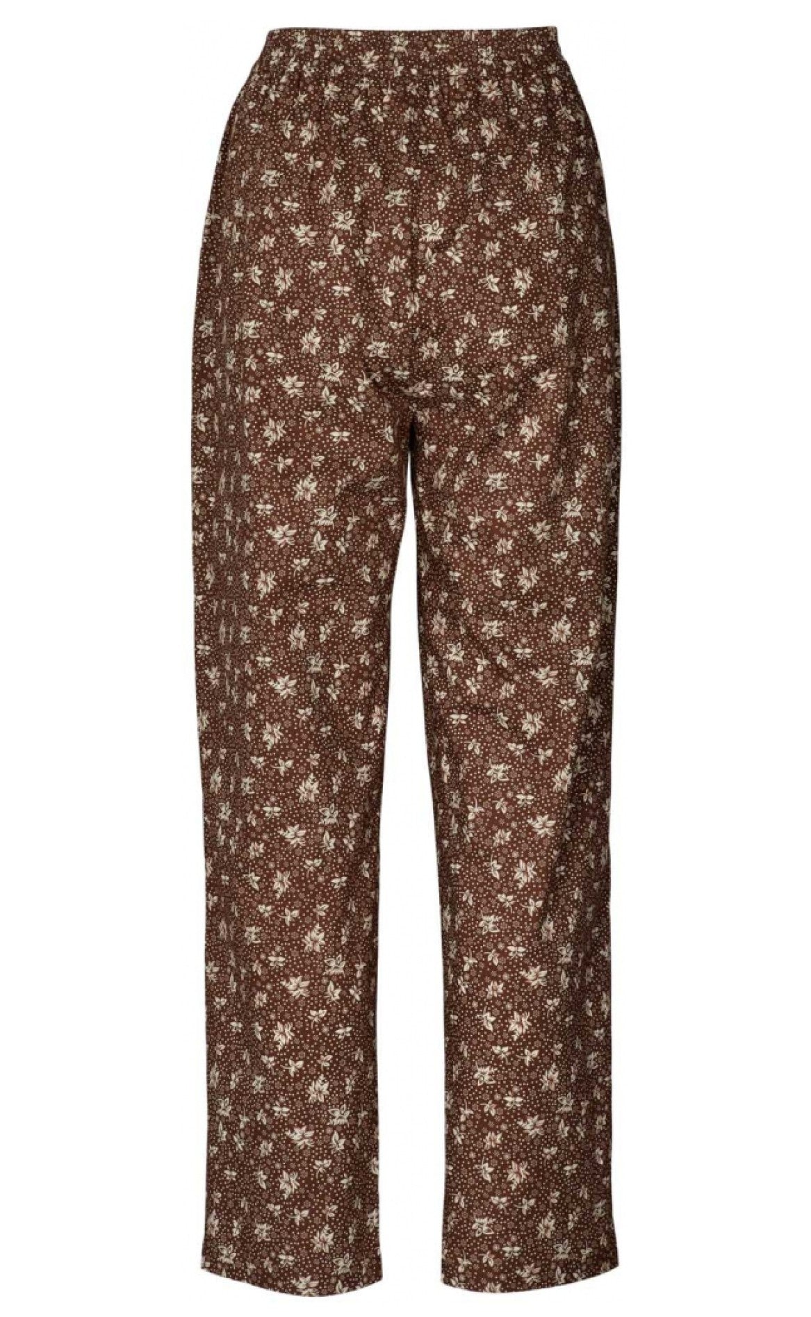 Lollys Laundry Bukser - Bill - Flower Print brown