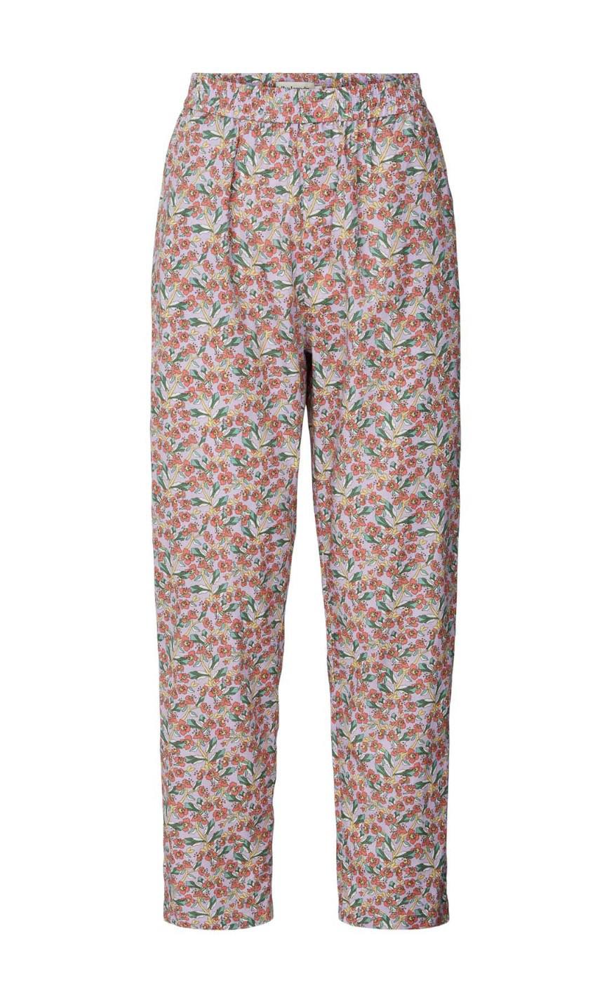 Lollys Laundry Bukser - Bill - Flower print rose