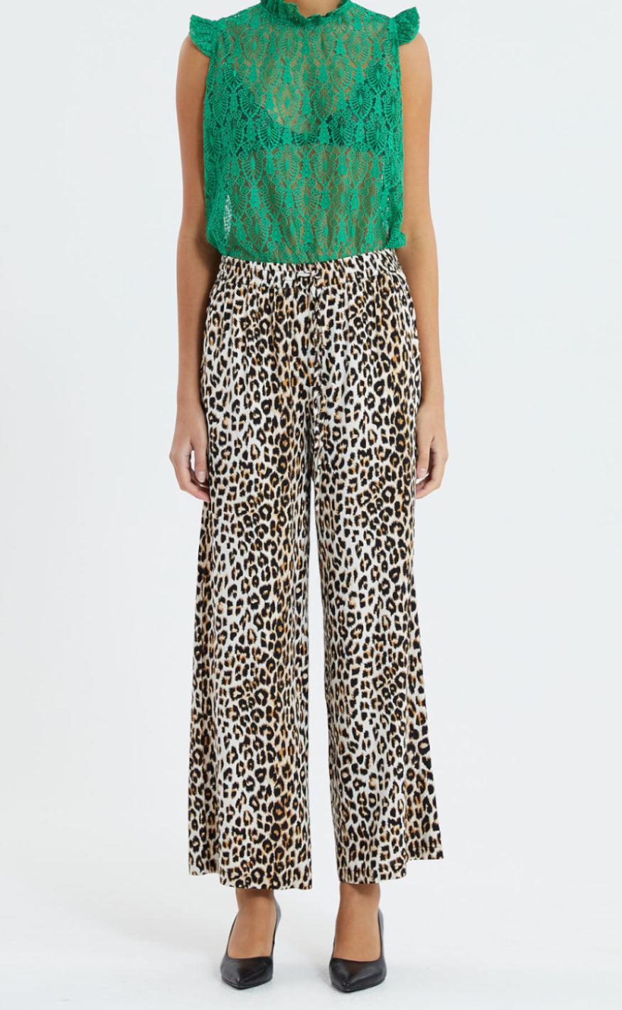 Lollys Laundry Bukser - Rita - Leopard Print