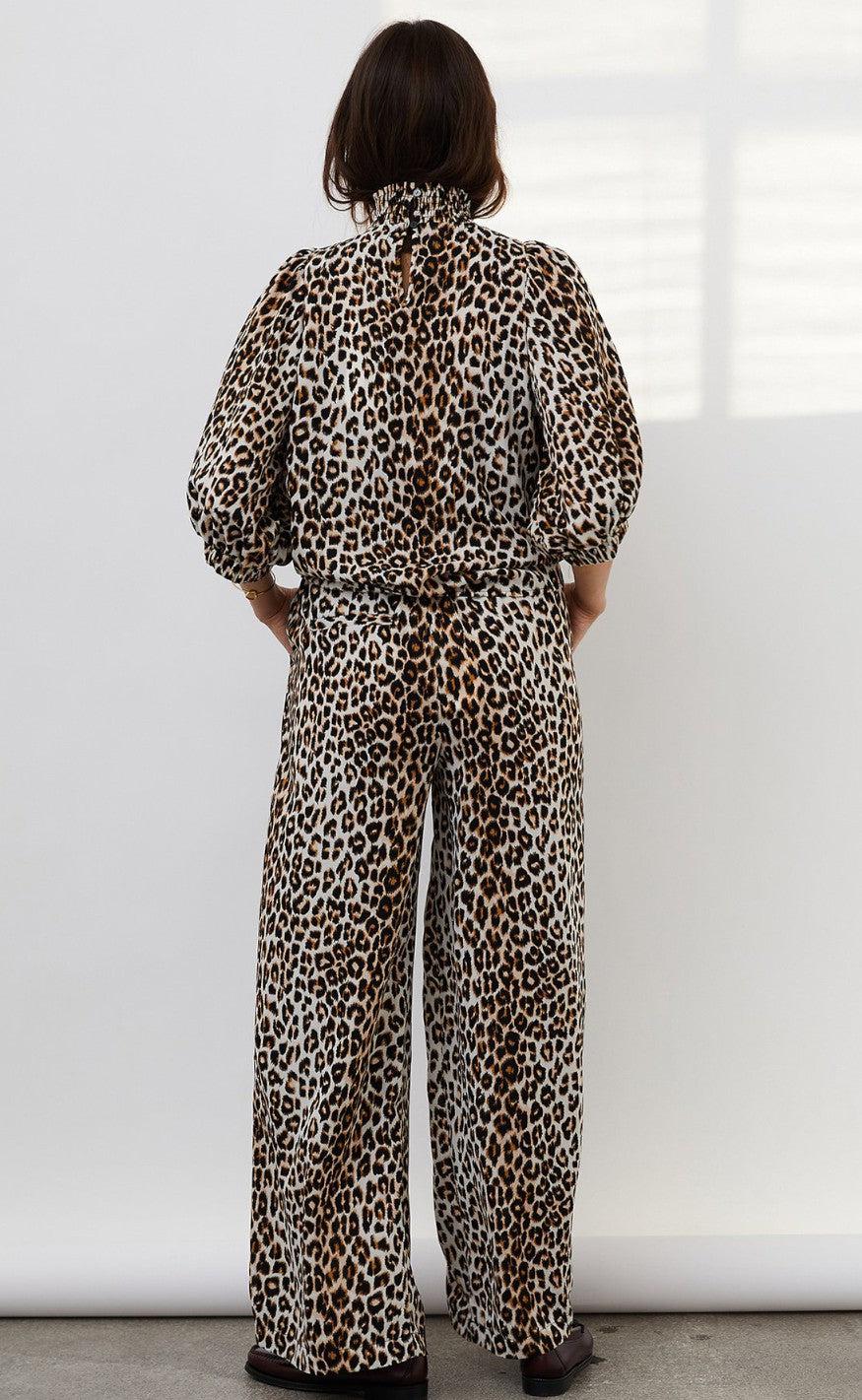 Lollys Laundry Bukser - Rita - Leopard Print
