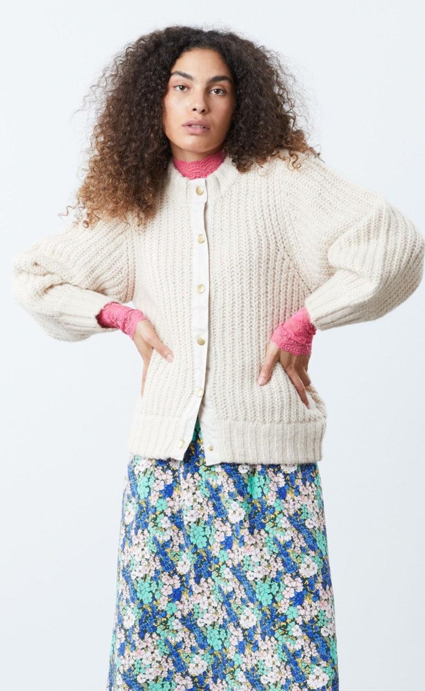 Lollys Laundry Cardigan - Jamie - Ecru