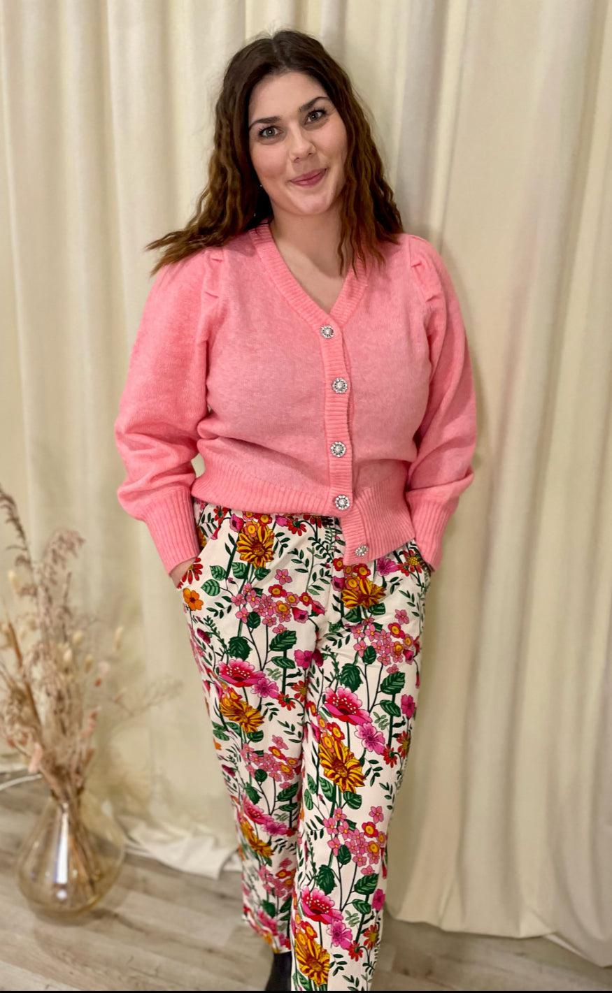 Lollys Laundry Cardigan - Laura - Bubblegum
